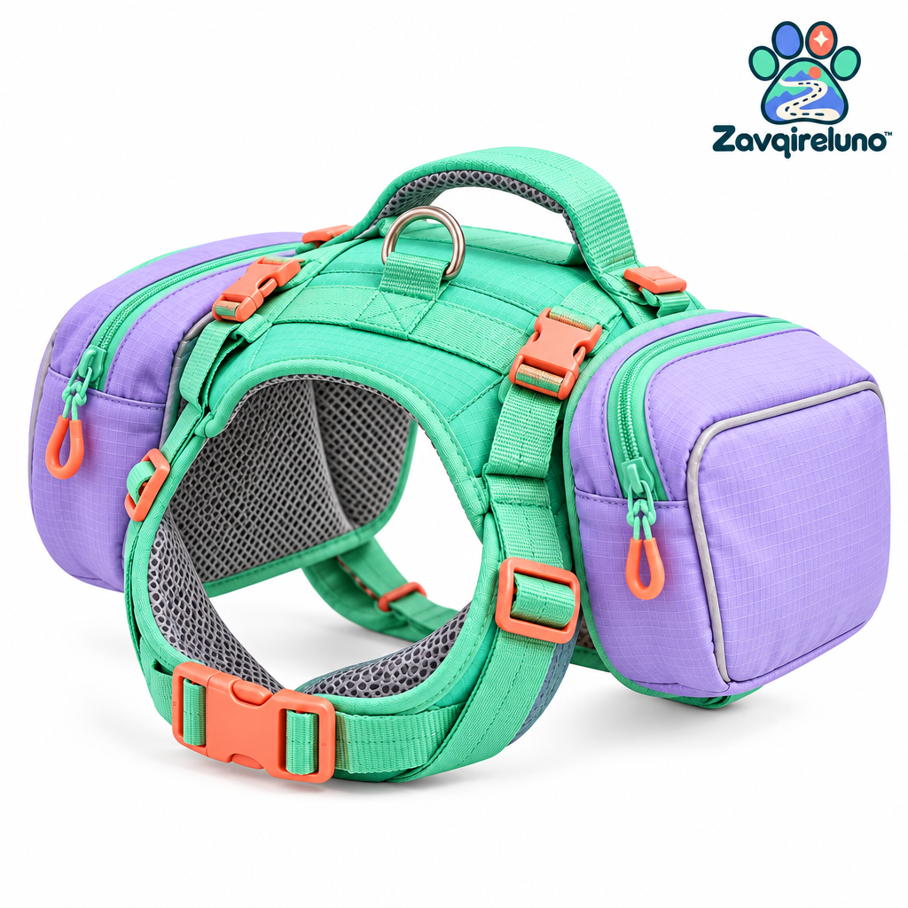 MiniTrek Dog Saddlebag Backpack — detail view