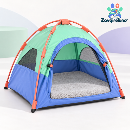 CozyCamp Colorblock Pet Tent — main view