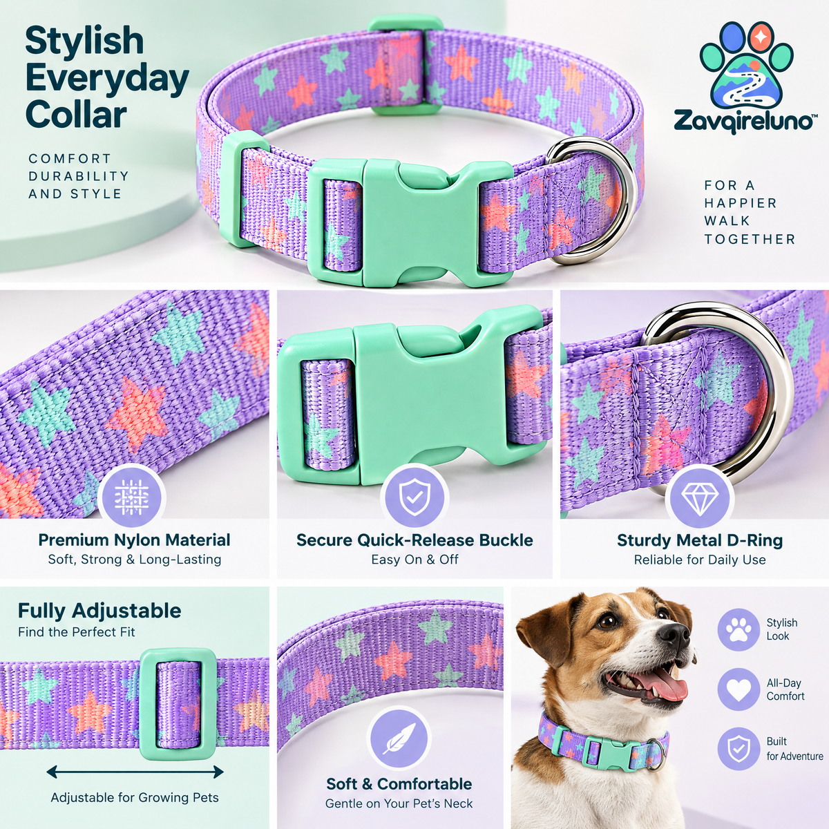 PopTrail Padded-Handle Dog Leash — detail view