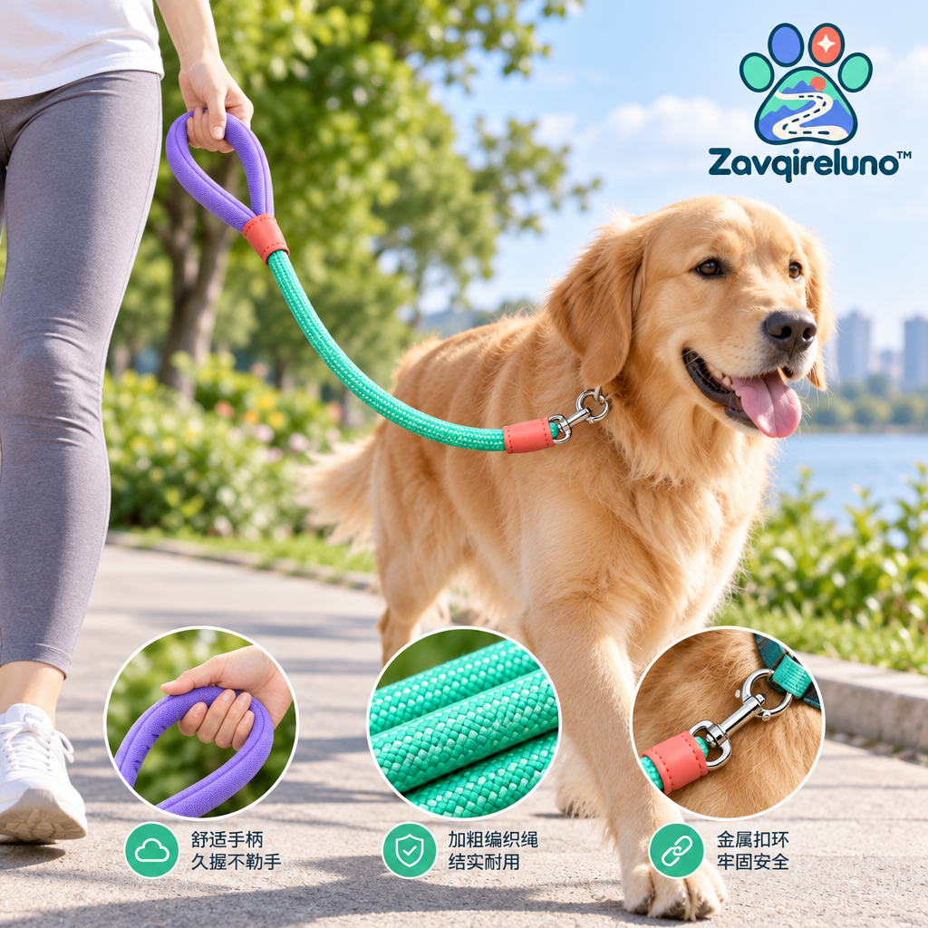 RoamLoop Rope Dog Leash — detail view