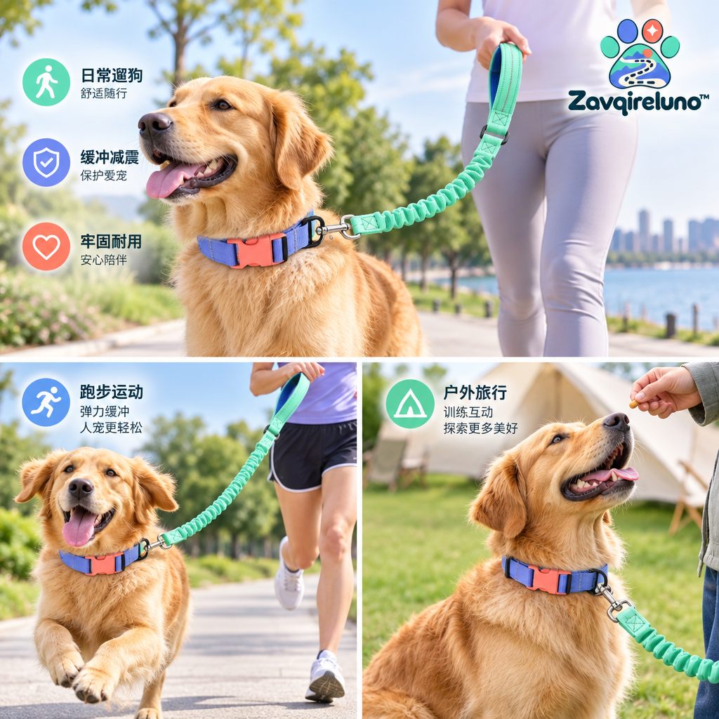 StrideBuddy Waist-Belt Dog Leash — detail view
