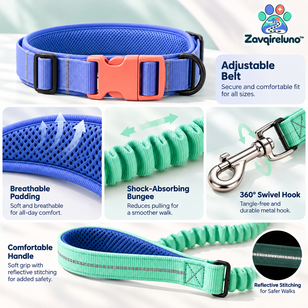 StrideBuddy Waist-Belt Dog Leash — detail view