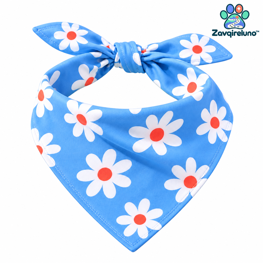 DaisyDash Tie-On Dog Bandana — detail view