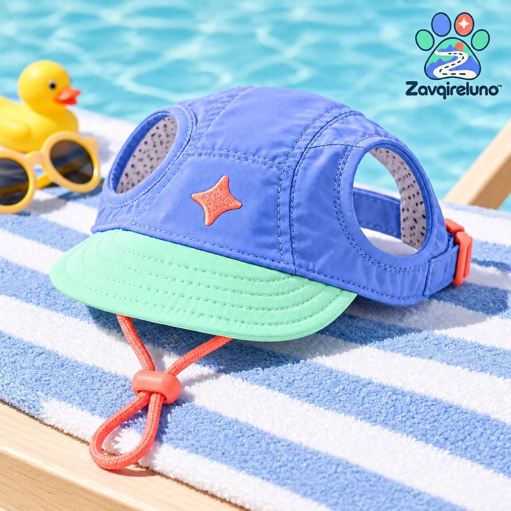 BreezeClub Colorblock Dog Sun Hat — detail view