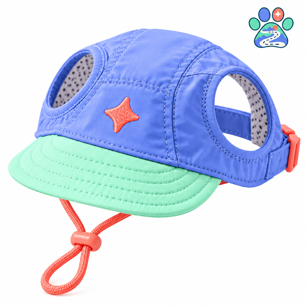 BreezeClub Colorblock Dog Sun Hat — detail view